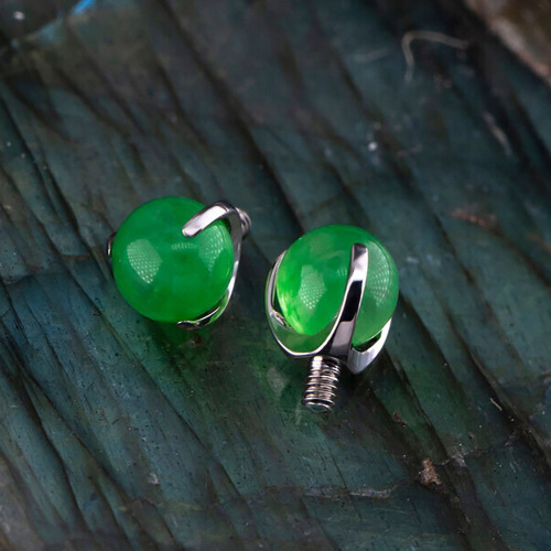 Накрутка шар в лапках Jadeite 1.2 мм фото 3